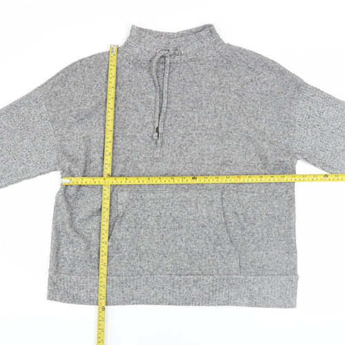 Nutmeg Women's Grey Size 14 Pullover Hoodie with Drawstring Neck