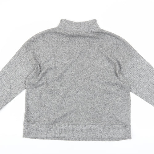 Nutmeg Women's Grey Size 14 Pullover Hoodie with Drawstring Neck