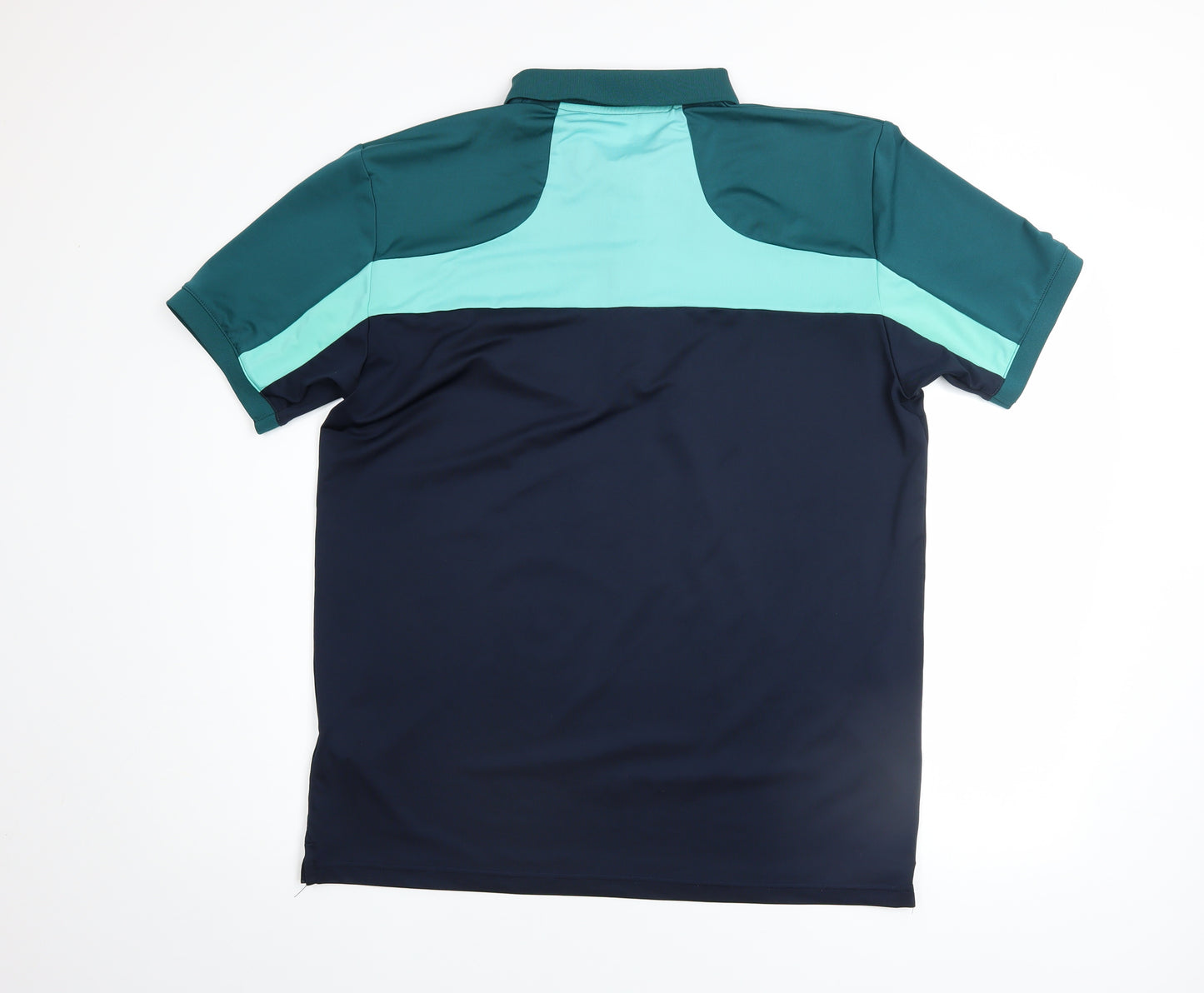 Pádraig Harrington Men's Blue Colourblock Polo Shirt Size M