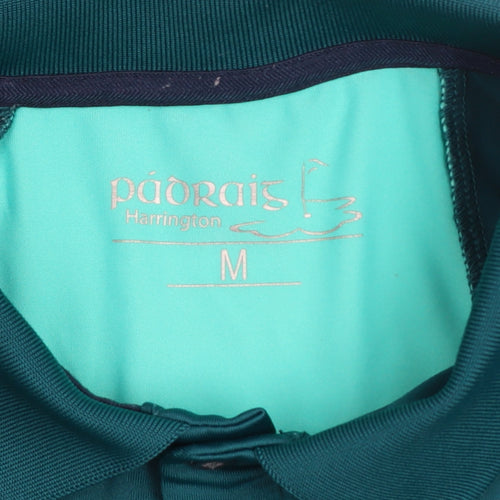 Pádraig Harrington Men's Blue Colourblock Polo Shirt Size M