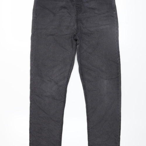 Dunnes Stores Women's Black Straight Jeans 27in Waist Elastic Fit
