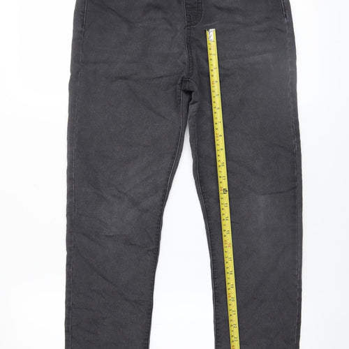 Dunnes Stores Women's Black Straight Jeans 27in Waist Elastic Fit