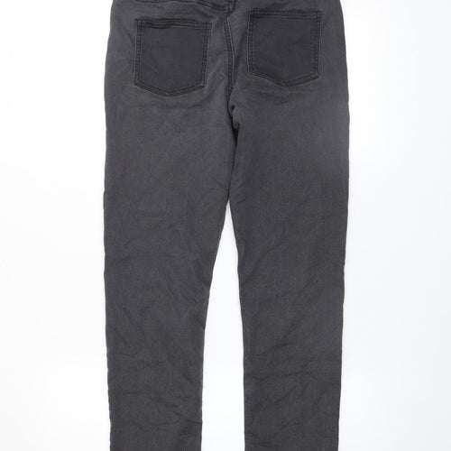Dunnes Stores Women's Black Straight Jeans 27in Waist Elastic Fit