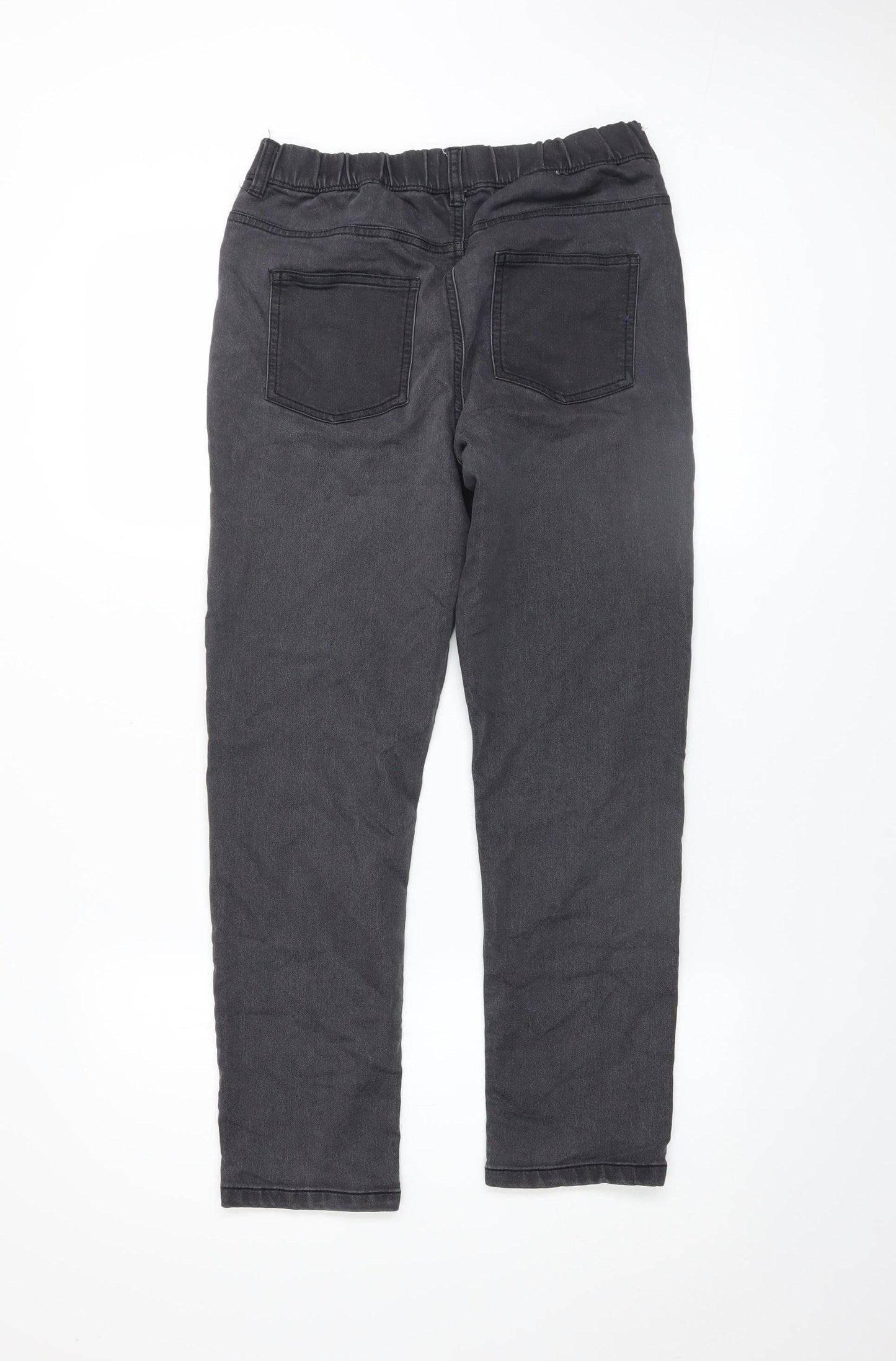 Dunnes Stores Women's Black Straight Jeans 27in Waist Elastic Fit