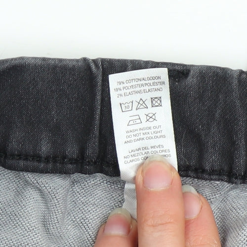 Dunnes Stores Women's Black Straight Jeans 27in Waist Elastic Fit