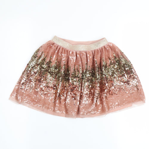 Next Girls Pink Sequin Party Tulle Skirt 4 Years Elastic Waist