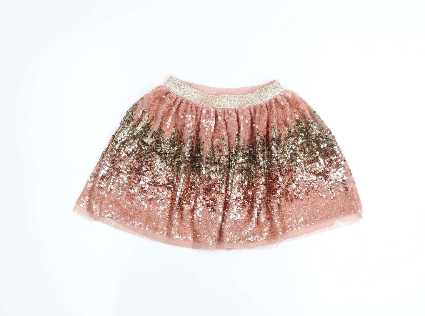 Next Girls Pink Sequin Party Tulle Skirt 4 Years Elastic Waist