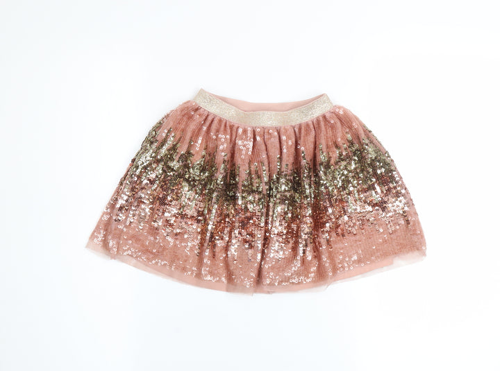 Next Girls Pink Sequin Party Tulle Skirt 4 Years Elastic Waist