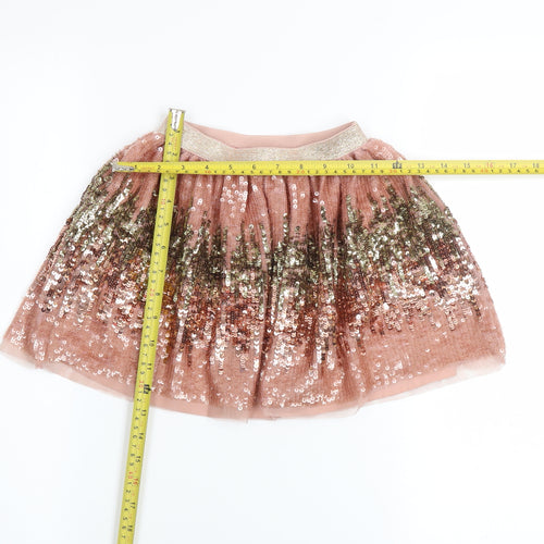 Next Girls Pink Sequin Party Tulle Skirt 4 Years Elastic Waist