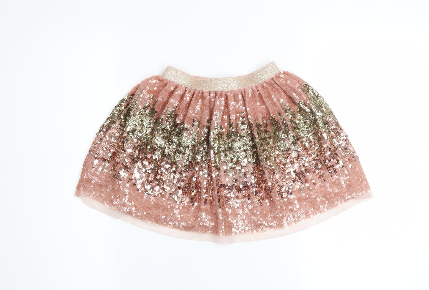 Next Girls Pink Sequin Party Tulle Skirt 4 Years Elastic Waist