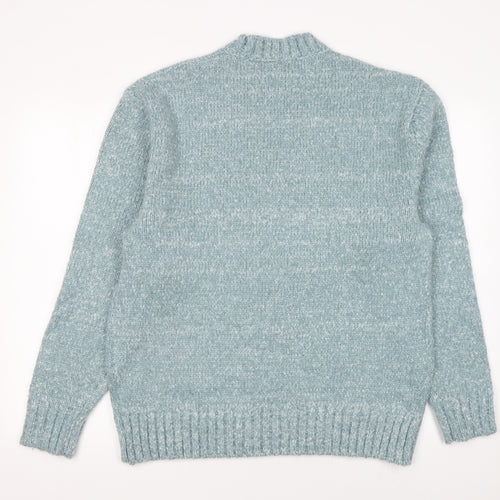 Next Women's Blue Crew Neck Knit Pullover Jumper Size M