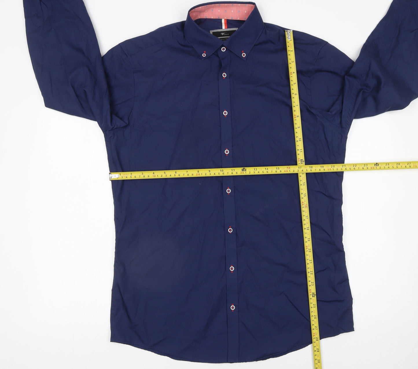 Venti Men's Blue 42 Slim Fit Long Sleeve Button-Down Cotton Dress Shirt