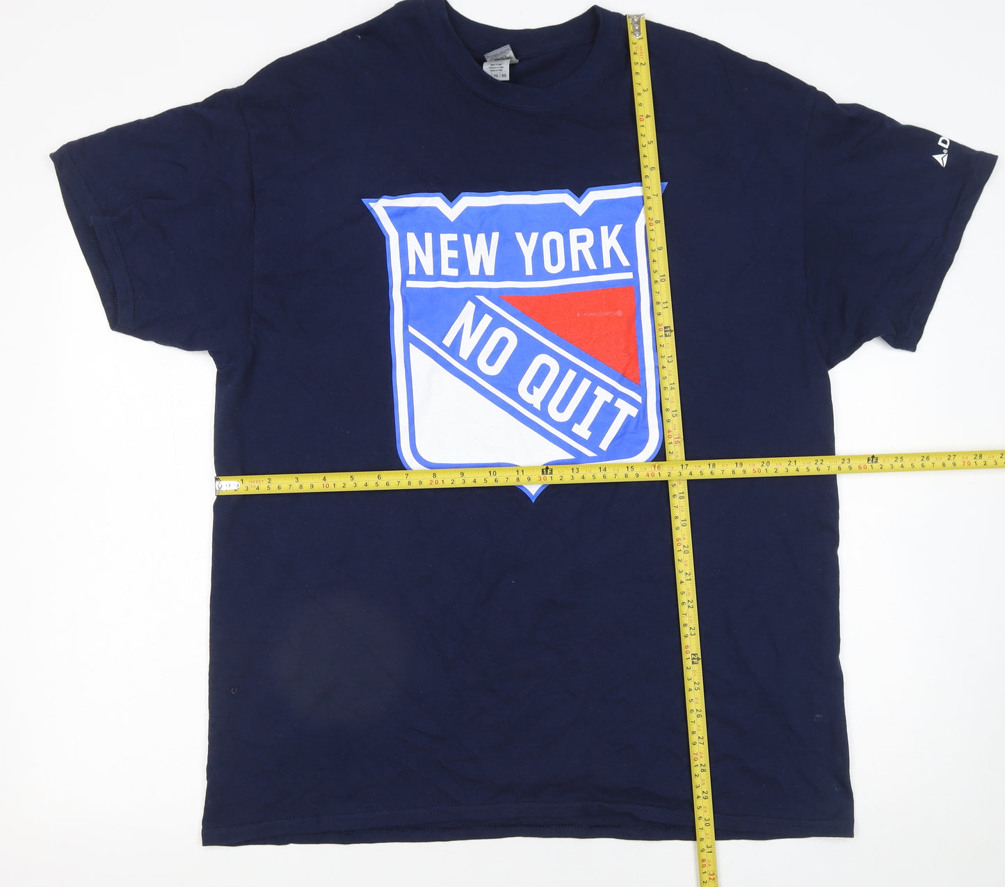 Gildan Men's Blue XL New York No Quit Graphic Sports T-Shirt