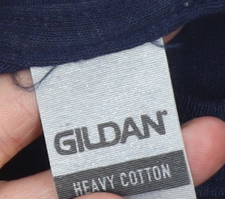 Gildan Men's Blue XL New York No Quit Graphic Sports T-Shirt