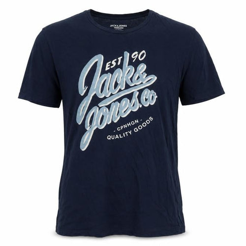Jack & Jones Originals Men's Navy Cotton Graphic T-Shirt Regular Fit L