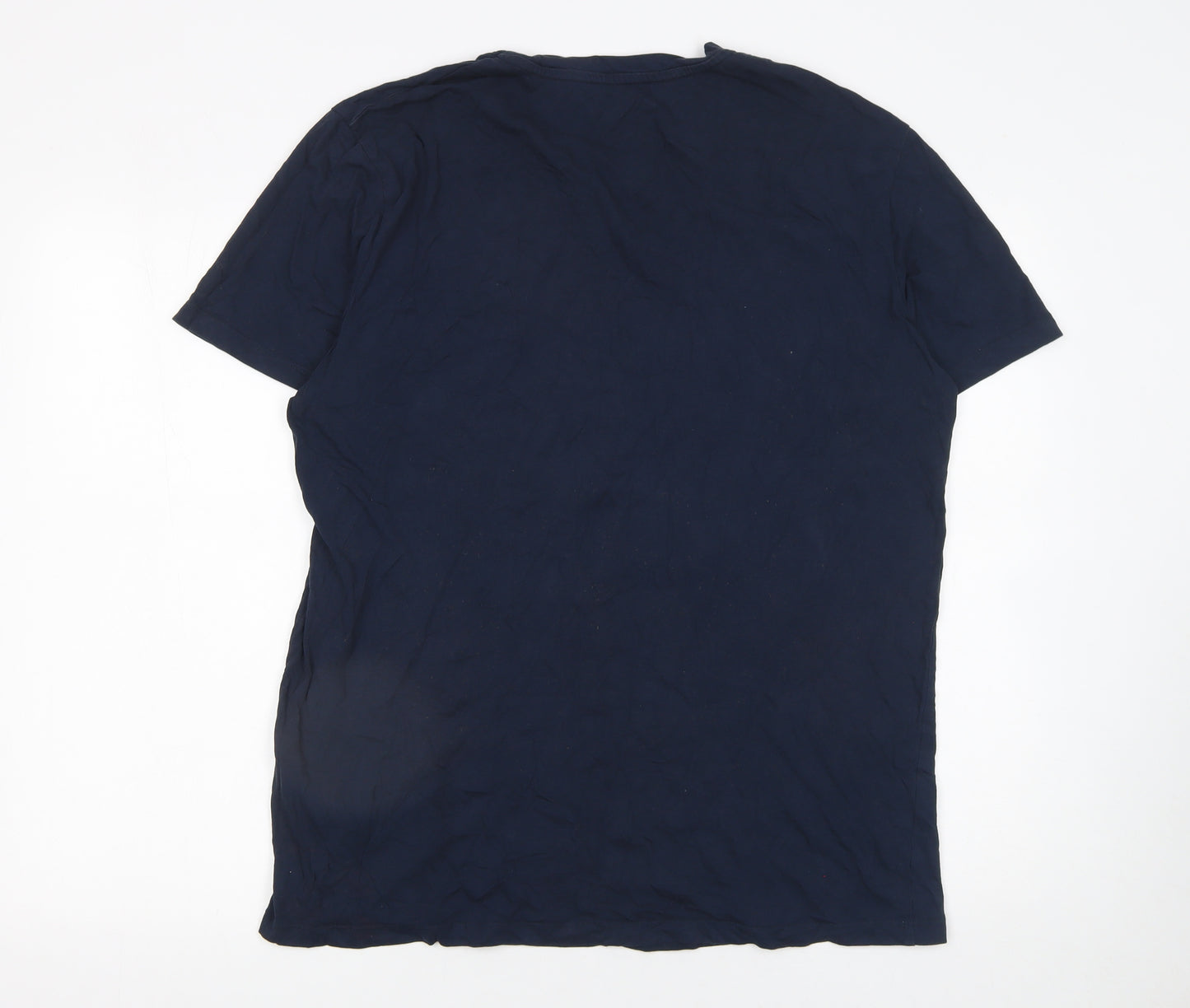 Jack & Jones Originals Men's Navy Cotton Graphic T-Shirt Regular Fit L