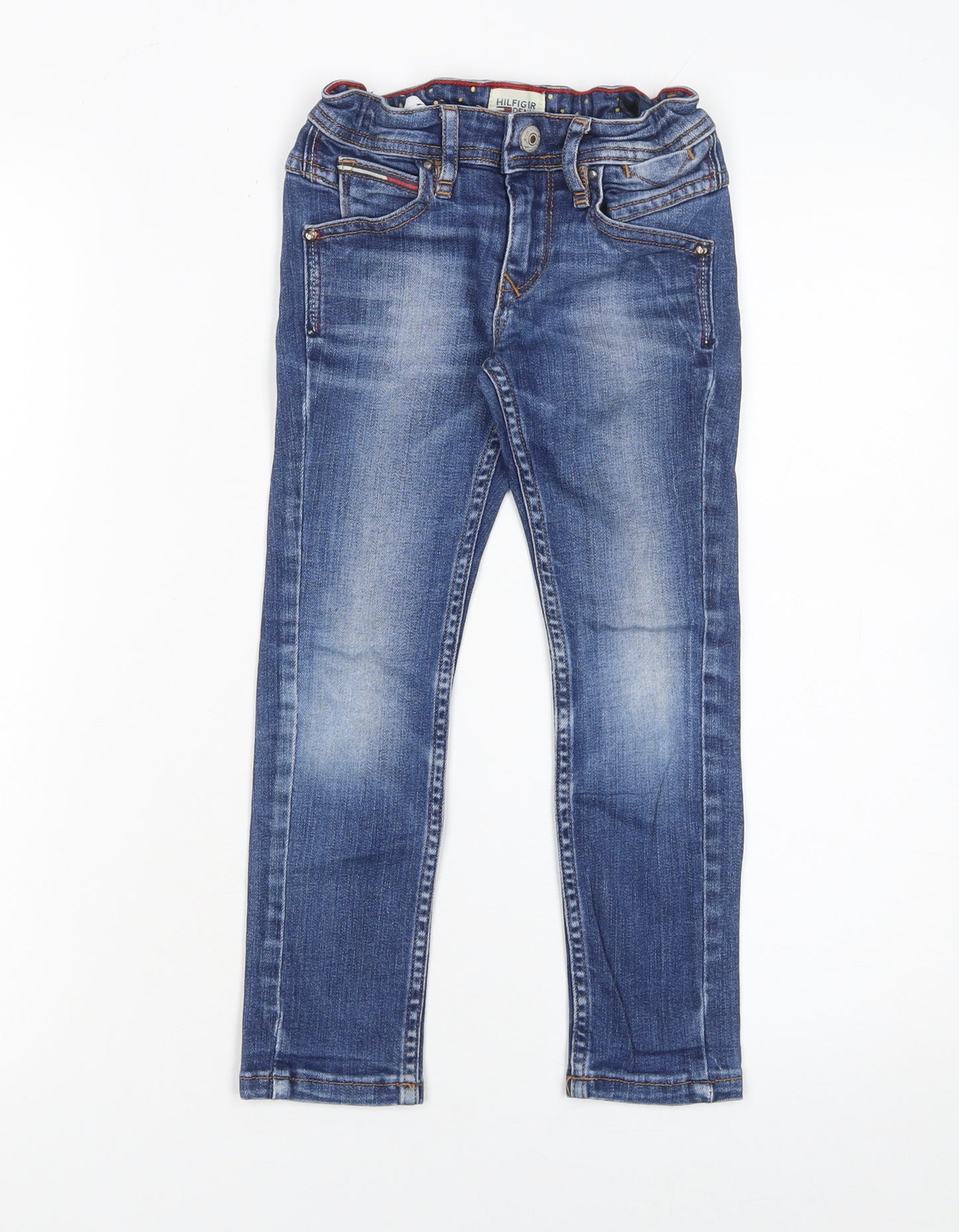 Tommy Hilfiger Girls Blue Skinny Denim Jeans 6 Years Adjustable Waist