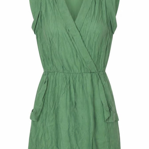 Louche Women Green Size 10 Sleeveless Short Wrap Dress