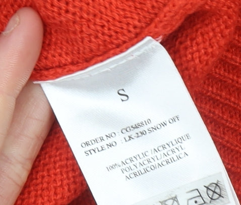 Brave Soul Womens Red Christmas Crew Neck Jumper Size S 12