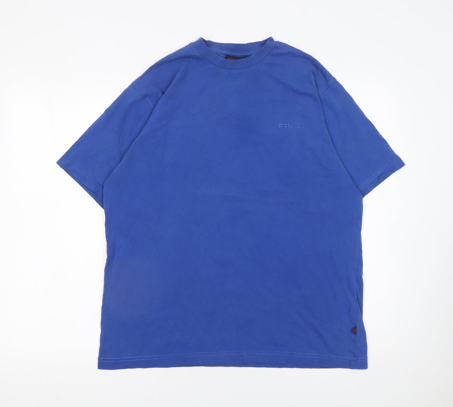 Donnay Men's Blue Cotton Crew Neck Short Sleeve T-Shirt Size S