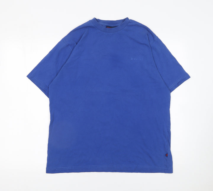 Donnay Men's Blue Cotton Crew Neck Short Sleeve T-Shirt Size S