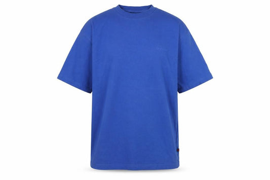 Front view of Donnay Men's Blue Cotton Crew Neck Short Sleeve T-Shirt, size S