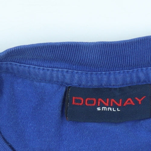 Donnay Men's Blue Cotton Crew Neck Short Sleeve T-Shirt Size S