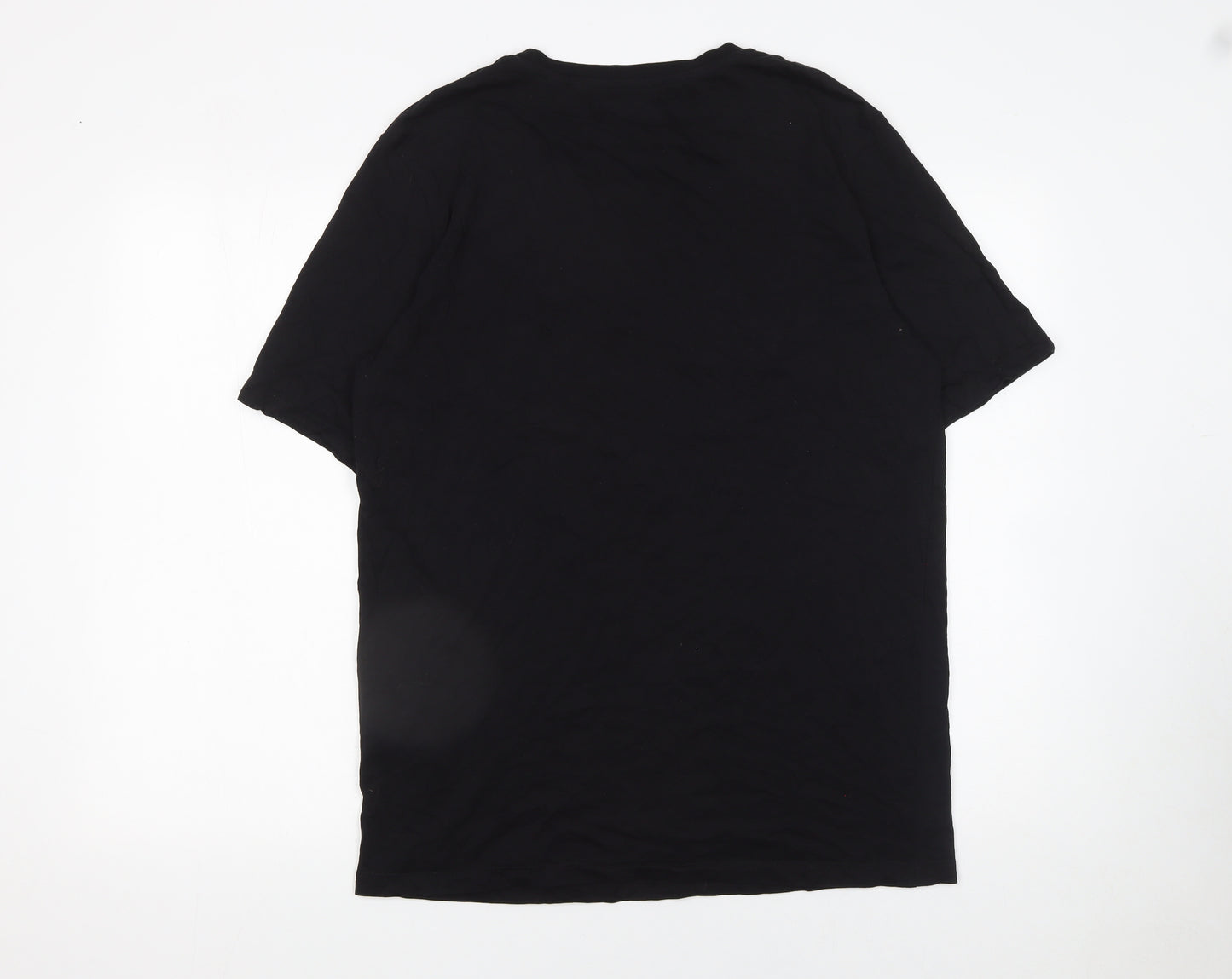 PRODUKT Men's Black Christmas Santa Graphic Cotton T-Shirt Size L