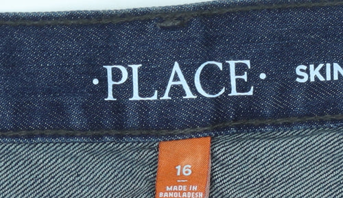 The Children's Place Boys Blue Skinny Jeans Size 16 Years 100% Cotton Denim