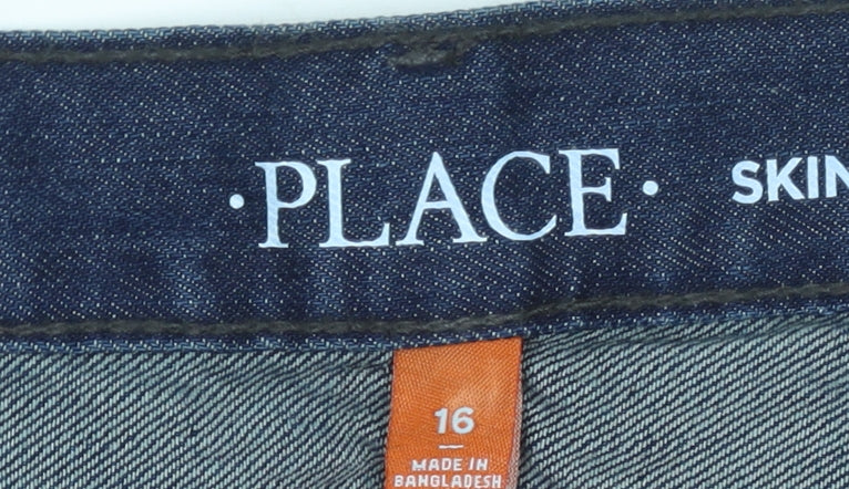 The Children's Place Boys Blue Skinny Jeans Size 16 Years 100% Cotton Denim