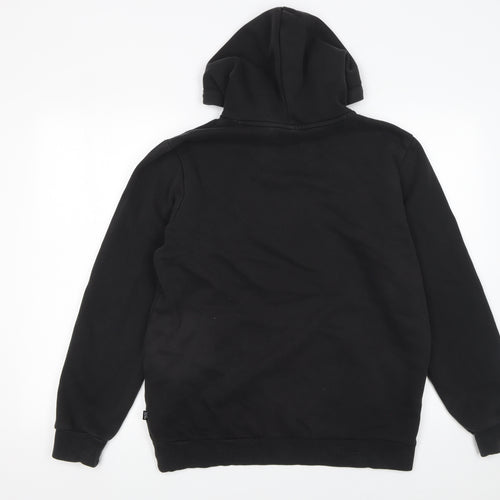 Puma Men's Black Pullover Hoodie Size M Regular Fit Fleece Sweatshirt