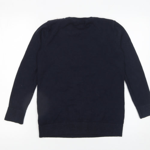 Marks and Spencer Womens Blue Small Llama Christmas Jumper