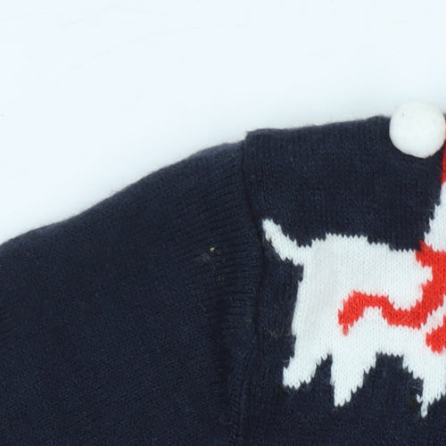 Marks and Spencer Womens Blue Small Llama Christmas Jumper