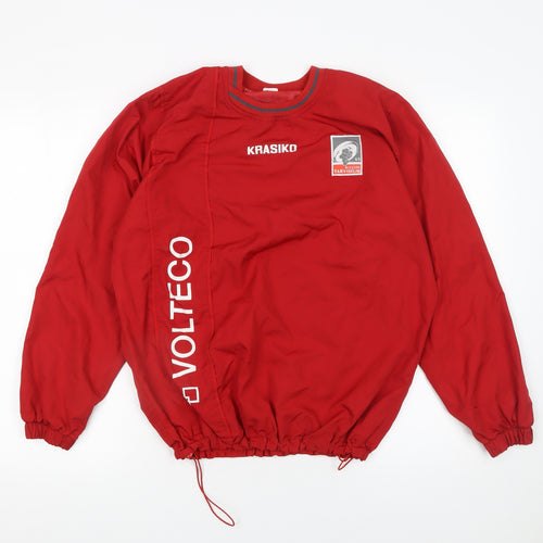 Krasiko Sport Mens Red Pullover Rugby Sweatshirt Size S