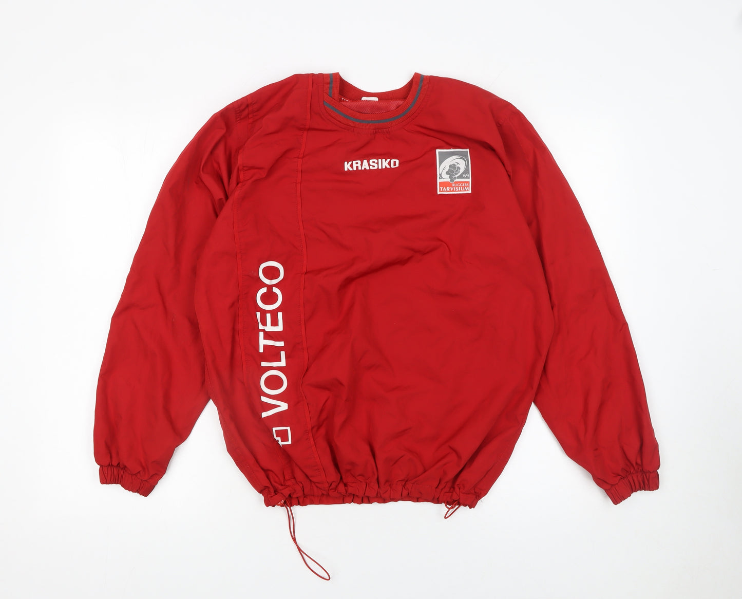 Krasiko Sport Mens Red Pullover Rugby Sweatshirt Size S