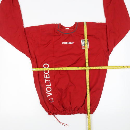 Krasiko Sport Mens Red Pullover Rugby Sweatshirt Size S