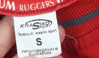 Krasiko Sport Mens Red Pullover Rugby Sweatshirt Size S