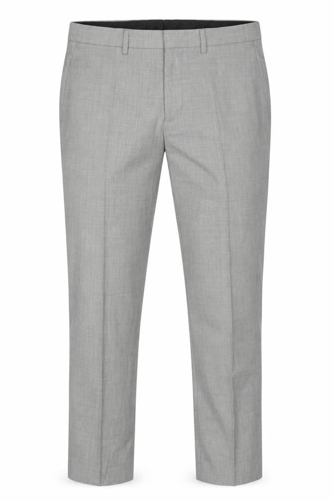 Topman Men's Grey Slim Fit Dress Trousers W32 L30 Polyester Blend