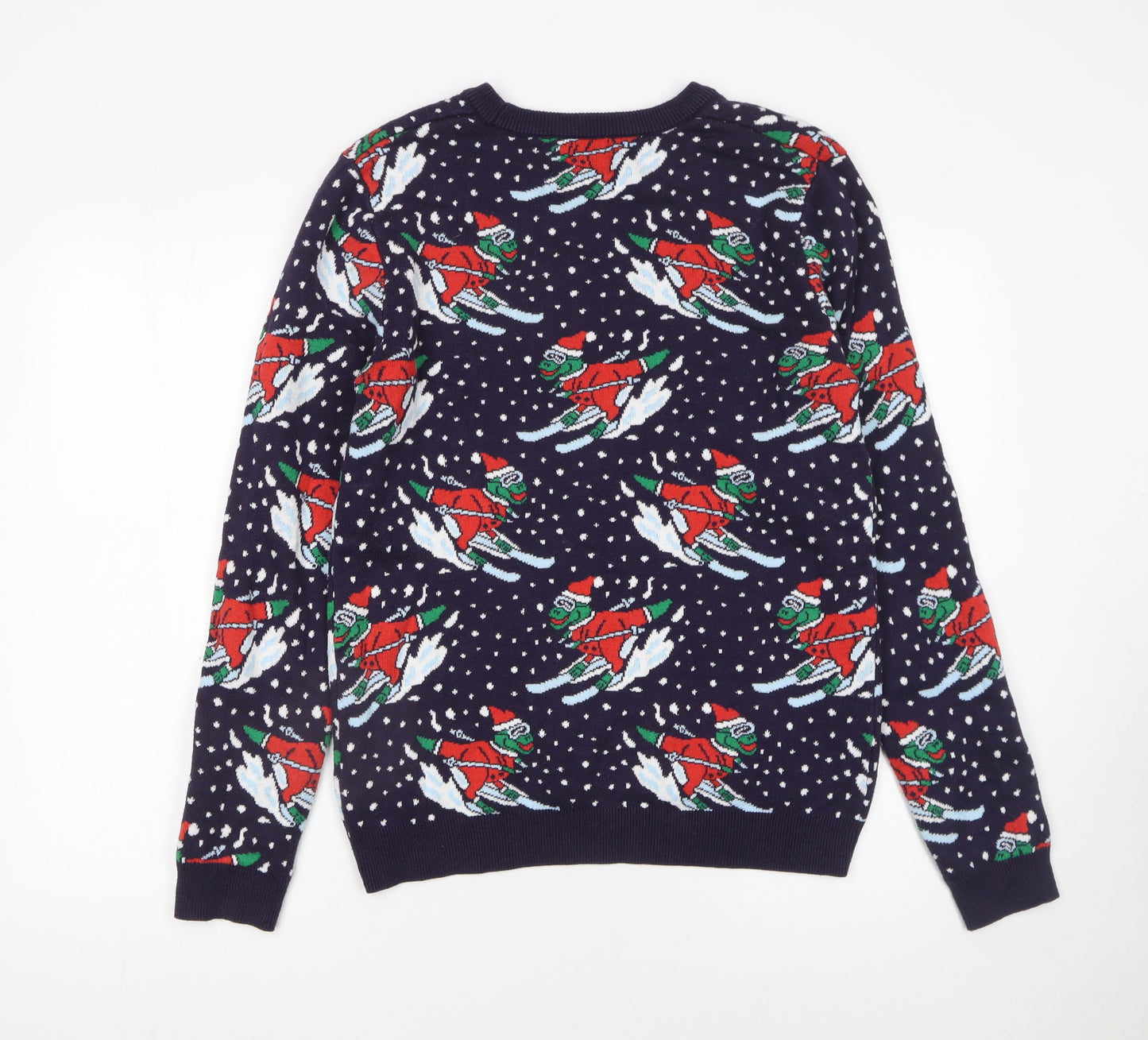 Topman Men's Blue Christmas Ski Jumper Size S Pullover Knit