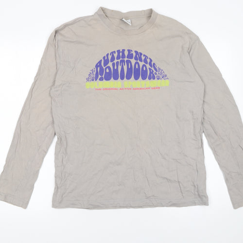 Columbia Sportswear Men's Beige Long Sleeve Outdoor T-Shirt L