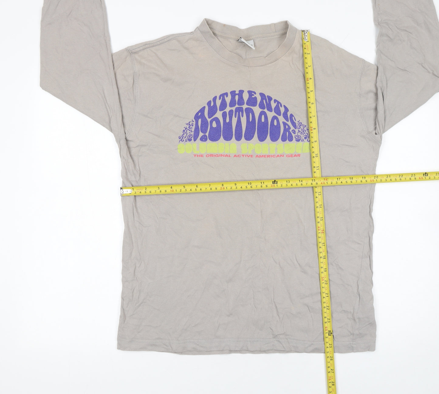 Columbia Sportswear Men's Beige Long Sleeve Outdoor T-Shirt L