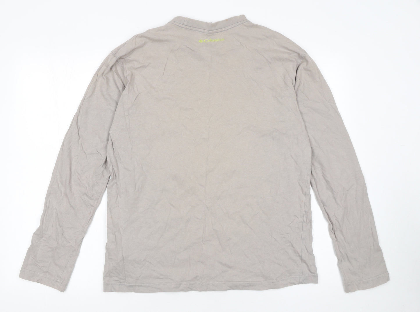 Columbia Sportswear Men's Beige Long Sleeve Outdoor T-Shirt L