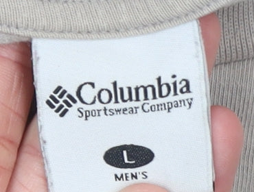 Columbia Sportswear Men's Beige Long Sleeve Outdoor T-Shirt L