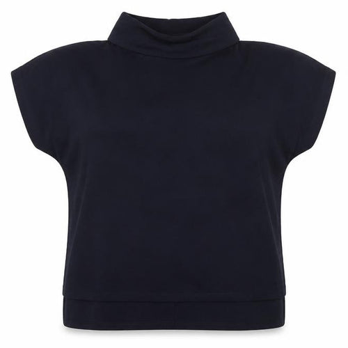 Warehouse Women’s Blue Roll Neck Short Sleeve T-Shirt Size 12