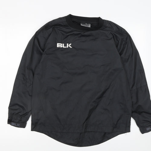 BLK Boys Black 12 Years Pullover Sports Sweatshirt Crew Neck