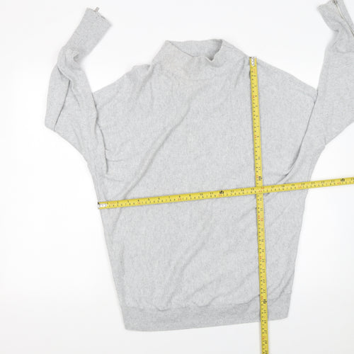 Mint Velvet Women's Grey Mock Neck Long Sleeve Jumper Size S