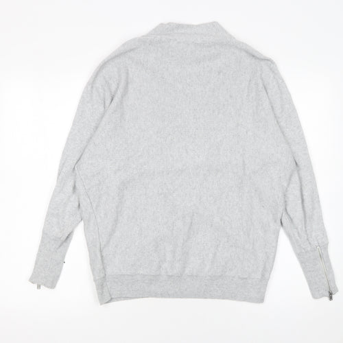 Mint Velvet Women's Grey Mock Neck Long Sleeve Jumper Size S