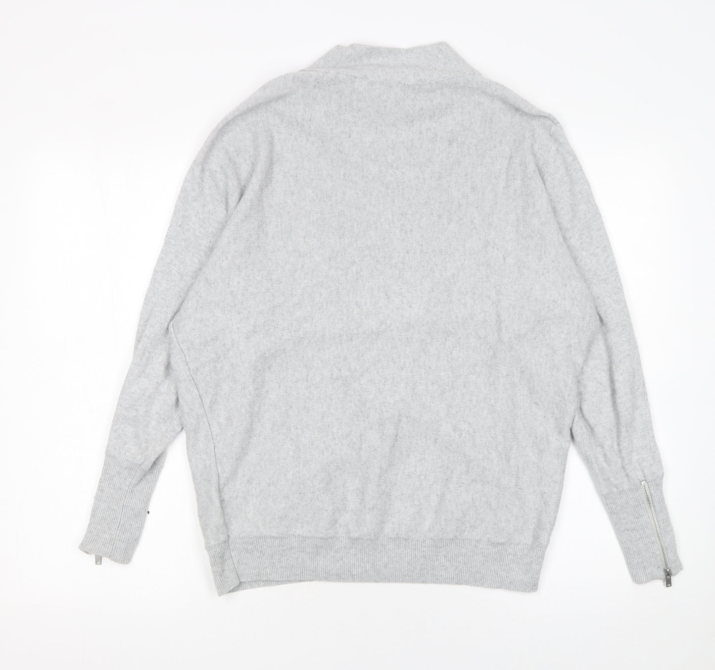 Mint Velvet Women's Grey Mock Neck Long Sleeve Jumper Size S