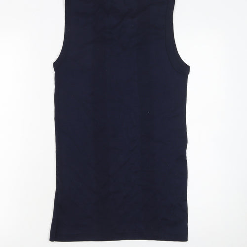North West Women’s Blue Cotton Fitted Sleeveless Tank Top Size L