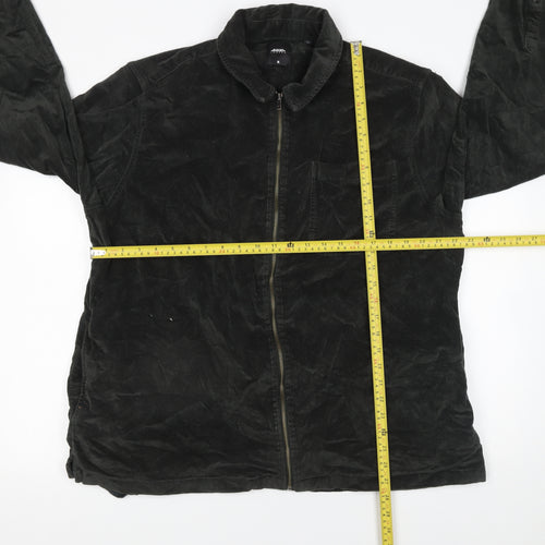 Burton Menswear Black XL Cotton Corduroy Zip Jacket for Men